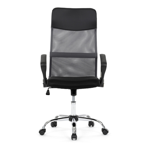 Kancelářská židle, houpací mechanismus, šedá síťovina, KA-E305 GREY