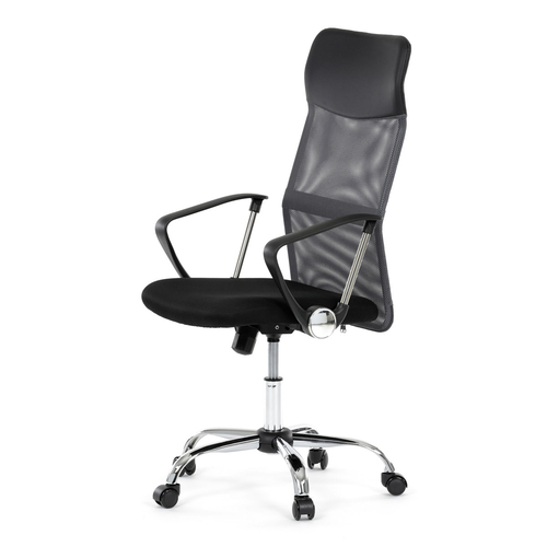 Kancelářská židle, houpací mechanismus, šedá síťovina, KA-E305 GREY