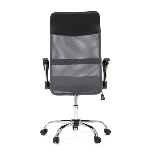 Kancelářská židle, houpací mechanismus, šedá síťovina, KA-E305 GREY