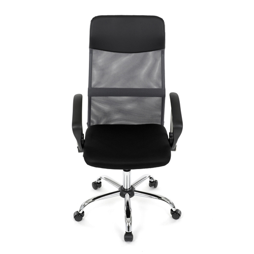 Kancelářská židle, houpací mechanismus, šedá síťovina, KA-E305 GREY