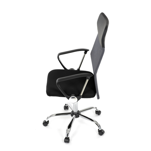 Kancelářská židle, houpací mechanismus, šedá síťovina, KA-E305 GREY