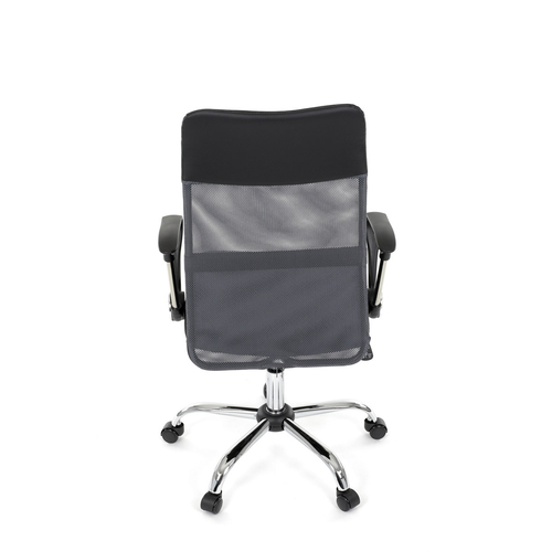 Kancelářská židle, houpací mechanismus, šedá síťovina, KA-E305 GREY