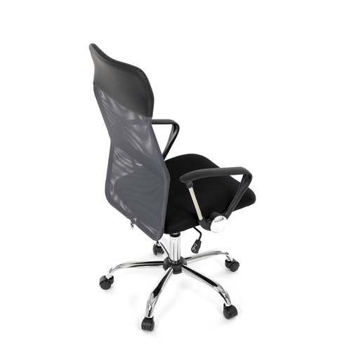 Kancelářská židle, houpací mechanismus, šedá síťovina, KA-E305 GREY