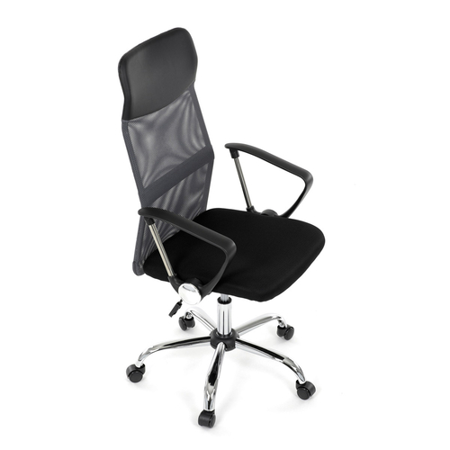 Kancelářská židle, houpací mechanismus, šedá síťovina, KA-E305 GREY