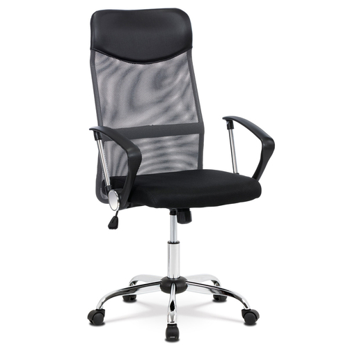 Kancelářská židle, houpací mechanismus, šedá síťovina, KA-E305 GREY