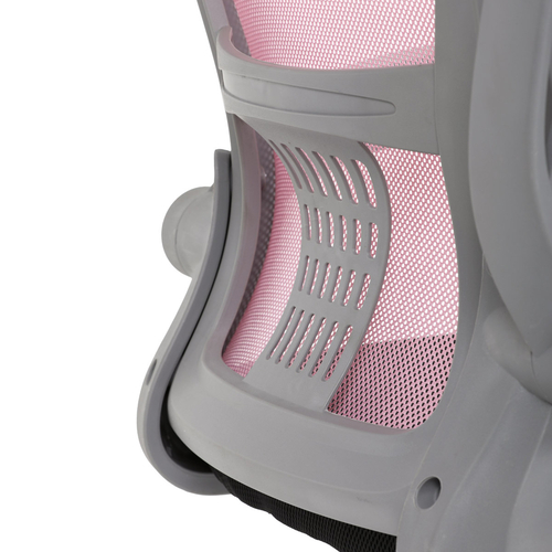 Dětská židle, výškově nastavitelná, růžová síťovina, KA-K2008 PINK