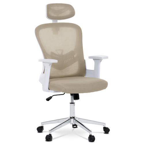 Kancelářská židle, houpací mechanismus, béžová síťovina, KA-K2031 BGE