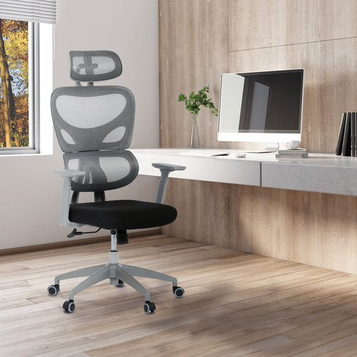Kancelářská židle, houpací mechanismus, šedá, KA-K2081 GREY