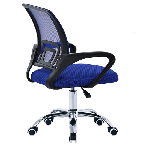 Dětská židle, výškově nastavitelná, modrá síťovina, KA-L103 BLUE