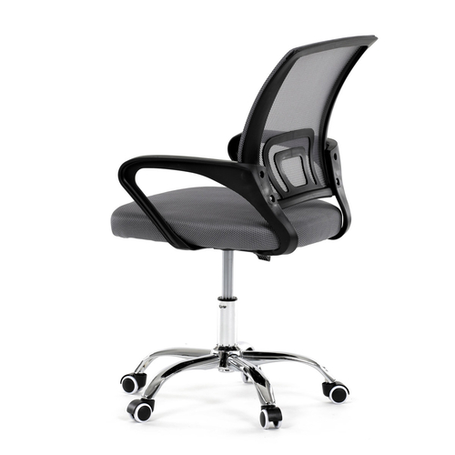 Dětská židle, výškově nastavitelná, šedá síťovina, KA-L103 GREY
