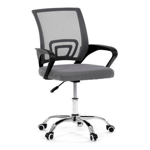 Dětská židle, výškově nastavitelná, šedá síťovina, KA-L103 GREY