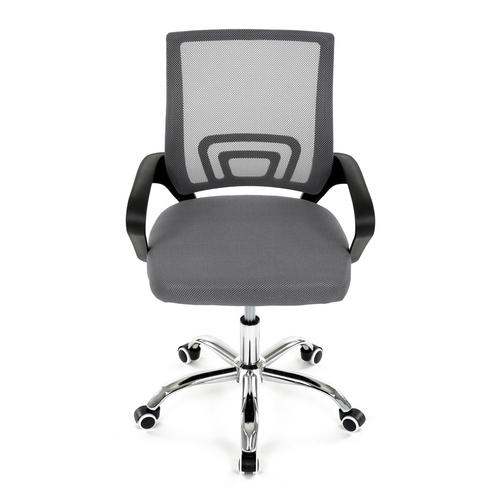 Dětská židle, výškově nastavitelná, šedá síťovina, KA-L103 GREY