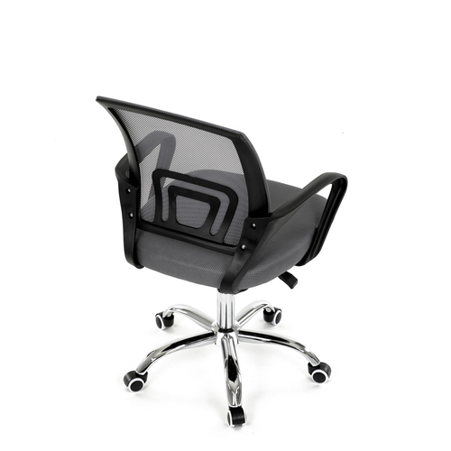 Dětská židle, výškově nastavitelná, šedá síťovina, KA-L103 GREY