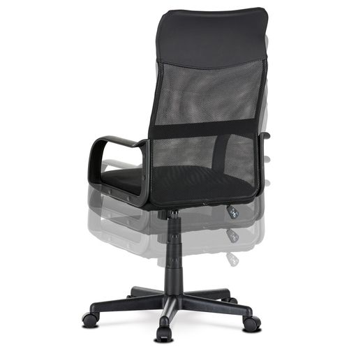 Kancelářská židle, houpací mechanismus, černá síťovina, KA-L601 BK
