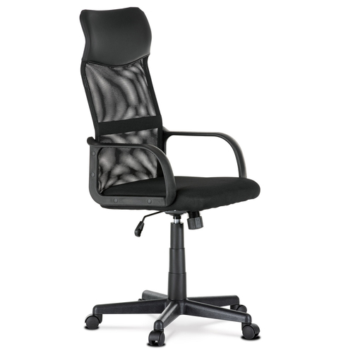 Kancelářská židle, houpací mechanismus, černá síťovina, KA-L601 BK