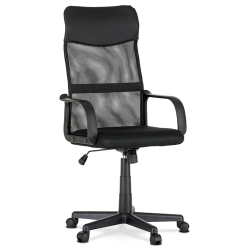 Kancelářská židle, houpací mechanismus, černá síťovina, KA-L601 BK