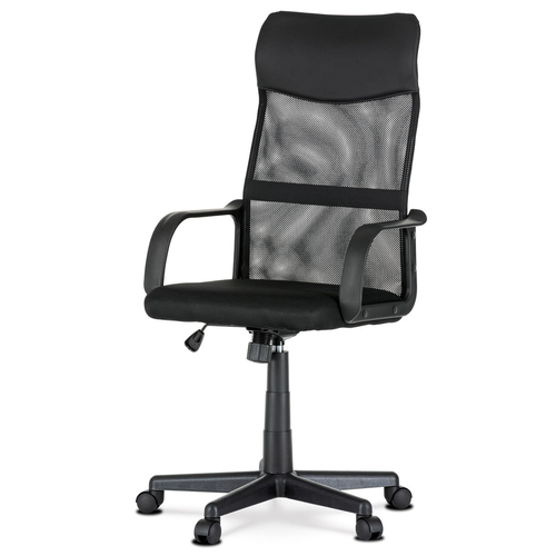 Kancelářská židle, houpací mechanismus, černá síťovina, KA-L601 BK