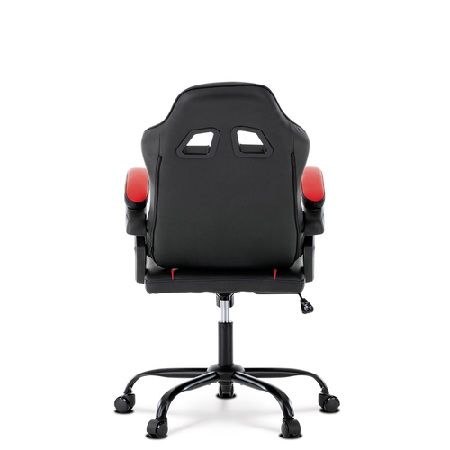 Herní křeslo, houpací mechanismus, červená ekokůže, KA-L626 RED