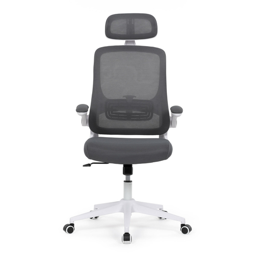 Kancelářská židle, houpací mechanismus, šedá síťovina, KA-Q843 GREY