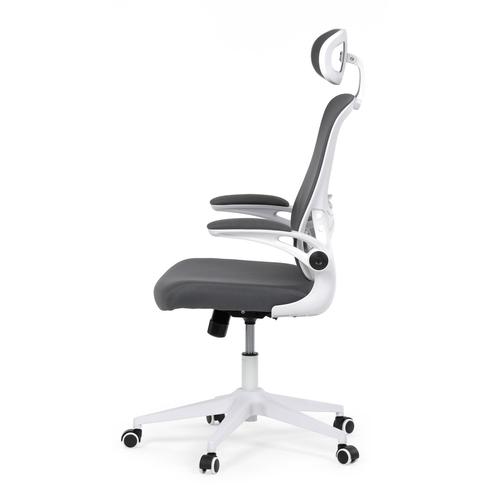 Kancelářská židle, houpací mechanismus, šedá síťovina, KA-Q843 GREY