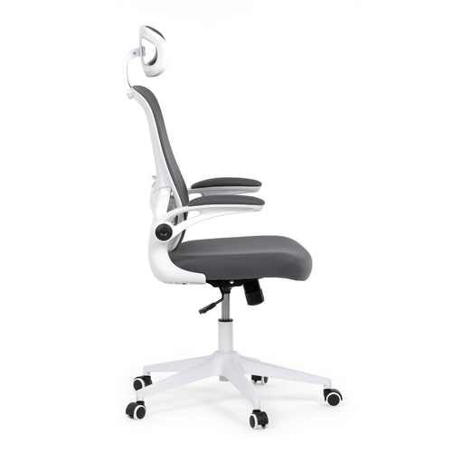 Kancelářská židle, houpací mechanismus, šedá síťovina, KA-Q843 GREY