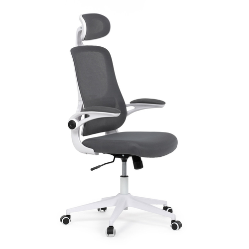 Kancelářská židle, houpací mechanismus, šedá síťovina, KA-Q843 GREY