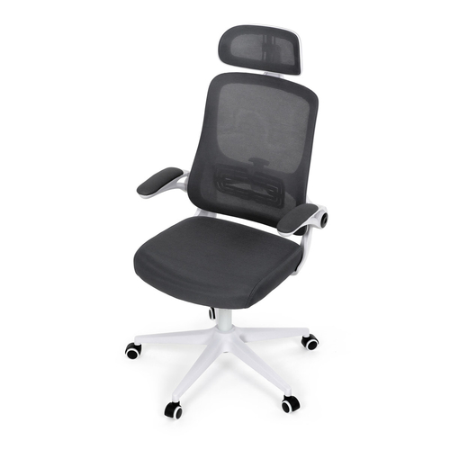 Kancelářská židle, houpací mechanismus, šedá síťovina, KA-Q843 GREY