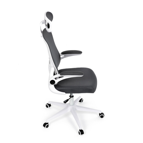 Kancelářská židle, houpací mechanismus, šedá síťovina, KA-Q843 GREY