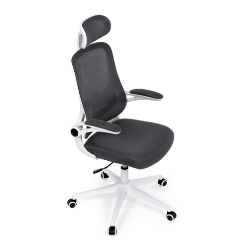 Kancelářská židle, houpací mechanismus, šedá síťovina, KA-Q843 GREY
