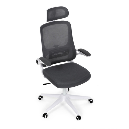 Kancelářská židle, houpací mechanismus, šedá síťovina, KA-Q843 GREY