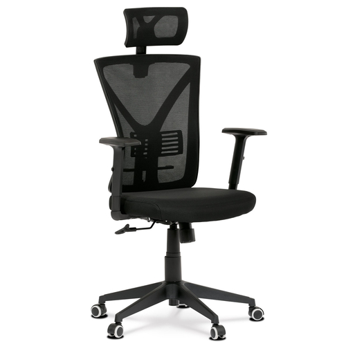 Kancelářská židle, houpací mechanismus, černá síťovina, KA-Q851 BK