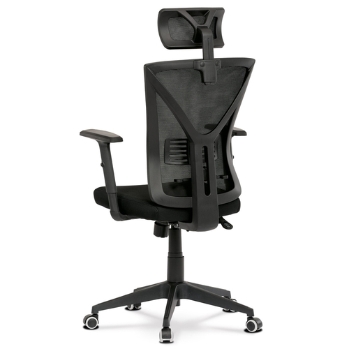 Kancelářská židle, houpací mechanismus, černá síťovina, KA-Q851 BK