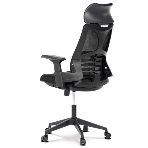 Kancelářská židle, houpací mechanismus, černá síťovina, KA-S247 BK