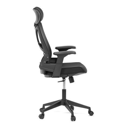 Kancelářská židle, houpací mechanismus, černá síťovina, KA-S247 BK
