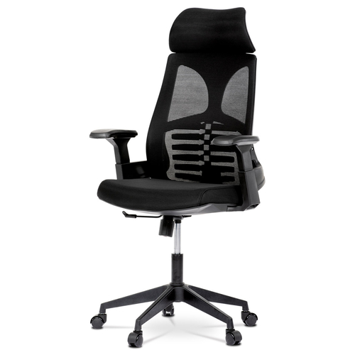 Kancelářská židle, houpací mechanismus, černá síťovina, KA-S247 BK