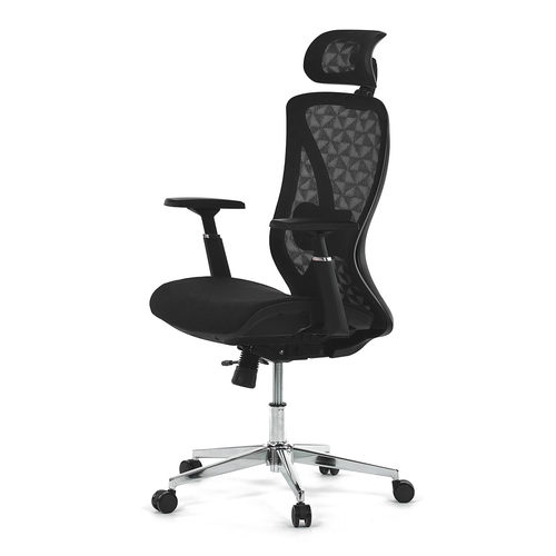 Kancelářská židle, synchronní mechanismus, černá síťovina, KA-S258 BK
