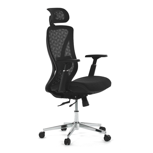 Kancelářská židle, synchronní mechanismus, černá síťovina, KA-S258 BK