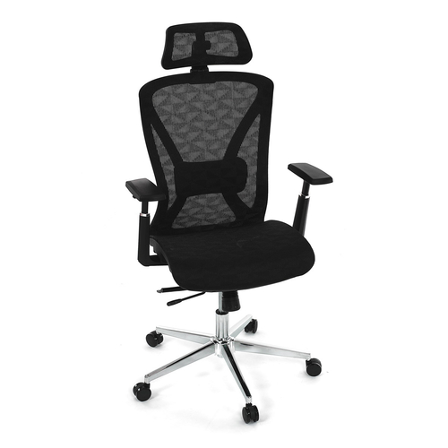 Kancelářská židle, synchronní mechanismus, černá síťovina, KA-S258 BK