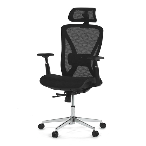 Kancelářská židle, synchronní mechanismus, černá síťovina, KA-S258 BK