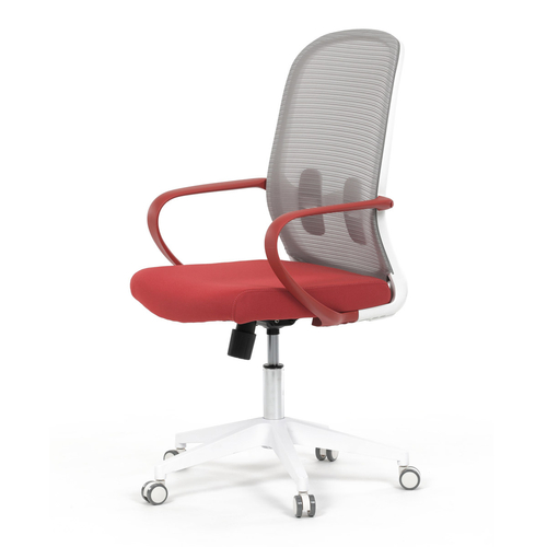 Kancelářská židle, houpací mechanismus, červená látka, KA-S425 RED
