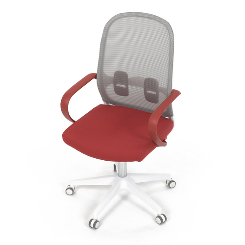 Kancelářská židle, houpací mechanismus, červená látka, KA-S425 RED