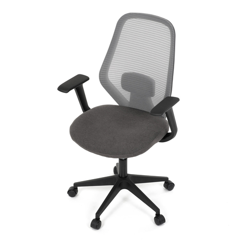 Kancelářská židle, houpací mechanismus, šedá síťovina, KA-V3149 GREY