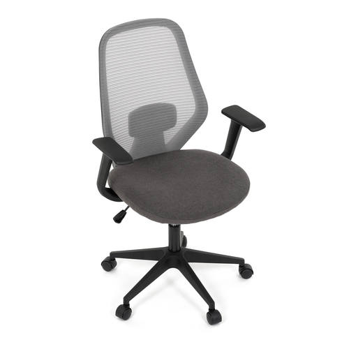 Kancelářská židle, houpací mechanismus, šedá síťovina, KA-V3149 GREY