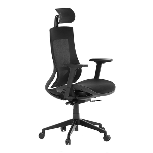Kancelářská židle, synchronní mechanismus, černá síťovina, KA-W002 BK