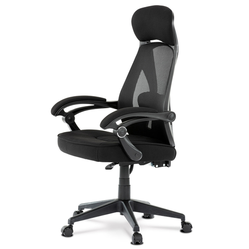 Kancelářská židle, houpací mechanismus, černá síťovina, KA-Y309 BK