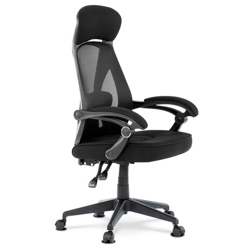 Kancelářská židle, houpací mechanismus, černá síťovina, KA-Y309 BK