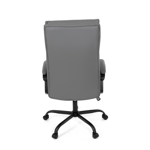Kancelářské křeslo, houpací mechanismus, šedá ekokůže, KA-Y346 GREY