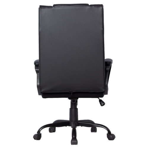 Židle kancelářská, černá ekokůže, kovový kříž