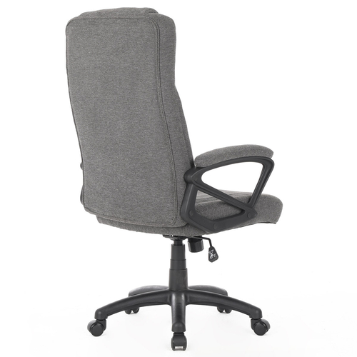 Židle kancelářská, tmavě šedá látka, plastový kříž