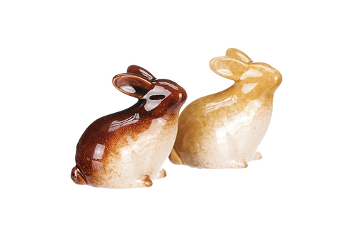 Zajíc - keramická figurka, mix 2 druhů, cena za 1 ks